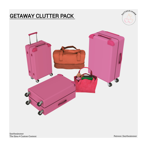 Maxis Match Getaway Clutter Pack by simsfinds - The Sims 4 Custom Content