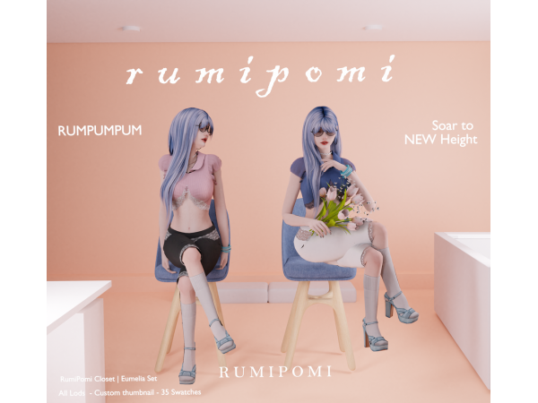 Alpha Rumpumpum_Eumelia Outfit Set - The Sims 4 Custom Content