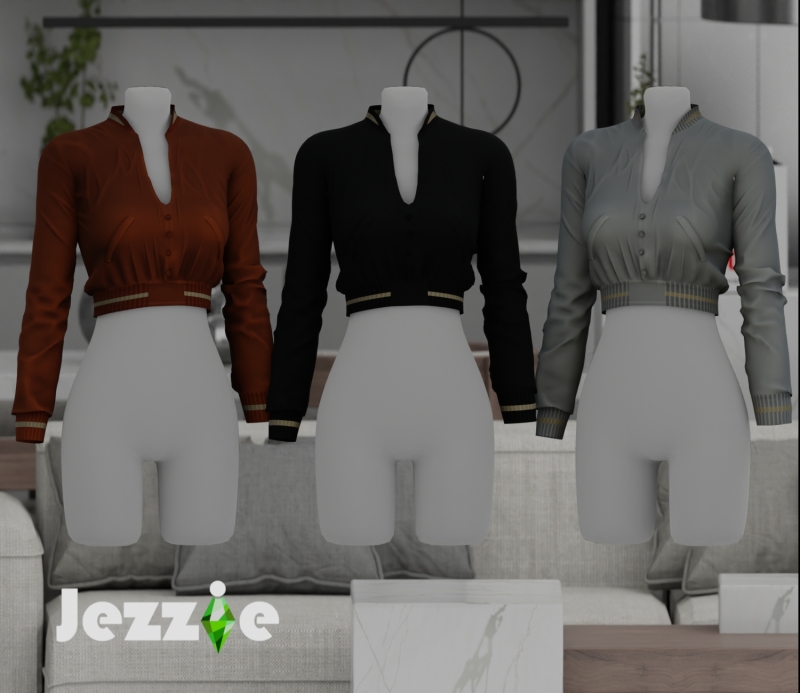 Alpha JEZZIETS4 KAYLA JAKET by jezziets4 - The Sims 4 Custom Content