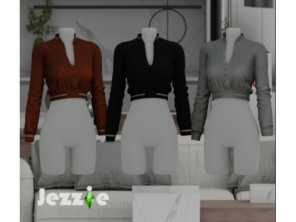 Alpha JEZZIETS4 KAYLA JAKET - The Sims 4 Custom Content