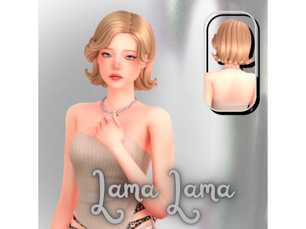 Maxis Match Hair Annmarie by LamaLamaLove - The Sims 4 Custom Content