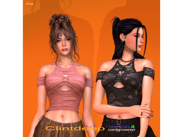 Alpha Clintdeep Anya Halter Top - The Sims 4 Custom Content