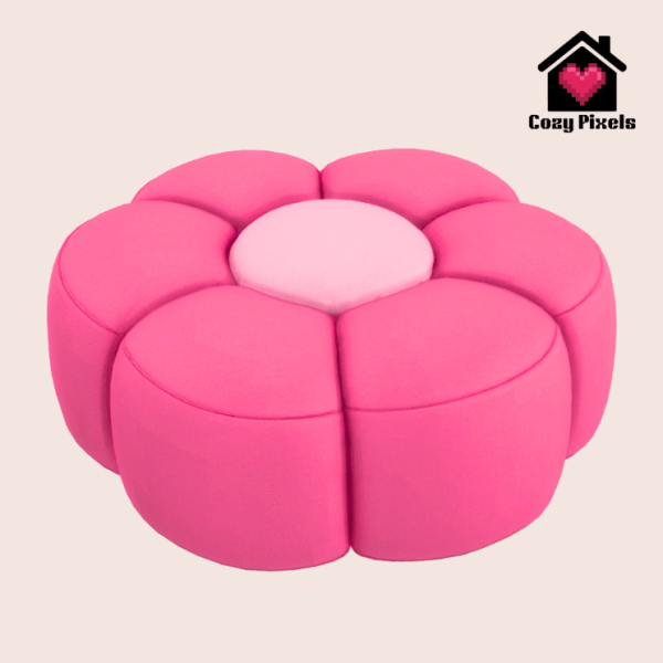 Maxis Match Flower Ottoman by simsfinds - The Sims 4 Custom Content