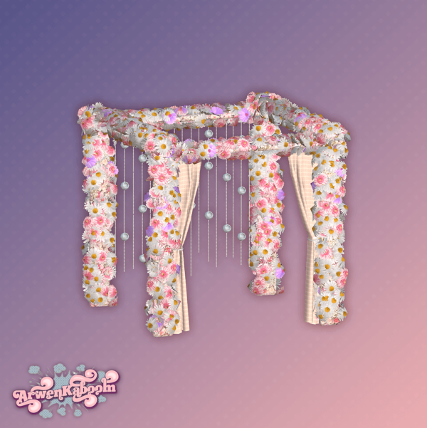 Alpha Perfect Night Wedding Arch by arwenkaboom - The Sims 4 Custom Content