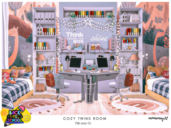 Mix Cozy Twins Room TSR only by Moniamay72 - The Sims 4 Custom Content