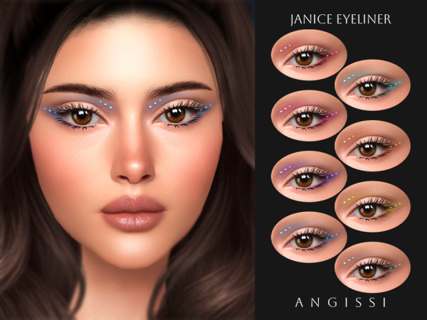Alpha Janice Eyeliner by ANGISSI - The Sims 4 Custom Content