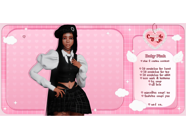 Alpha cuupid corp baby pink set - The Sims 4 Custom Content