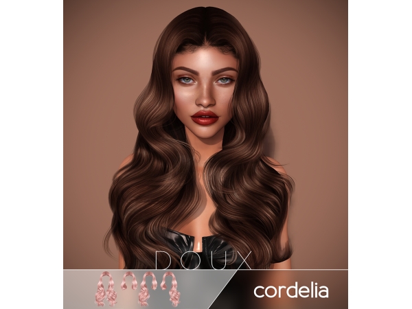 Alpha DOUX Cordelia Hair - The Sims 4 Custom Content