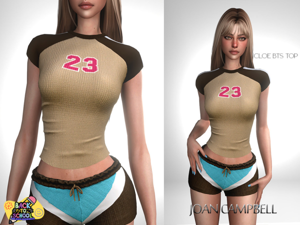 Alpha CLOE BTS TOP by Joan_Campbell_Beauty_ - The Sims 4 Custom Content