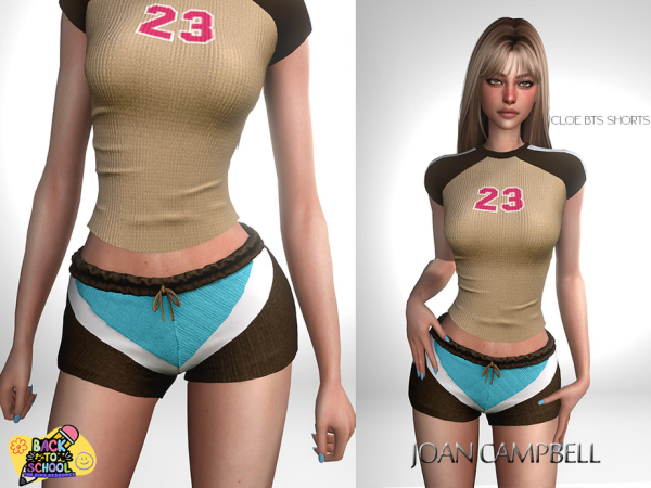 Alpha CLOE BTS SHORTS by thesimsresource - The Sims 4 Custom Content