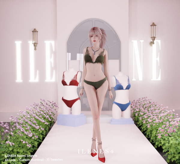 Alpha ILN Satomi Lingerie by ilenes4 - The Sims 4 Custom Content