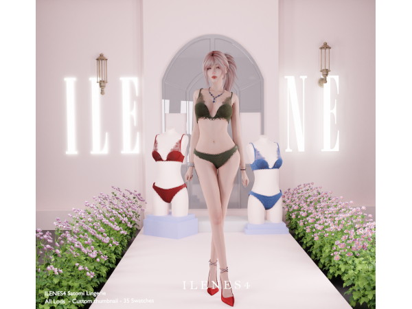 Alpha ILN Satomi Lingerie - The Sims 4 Custom Content
