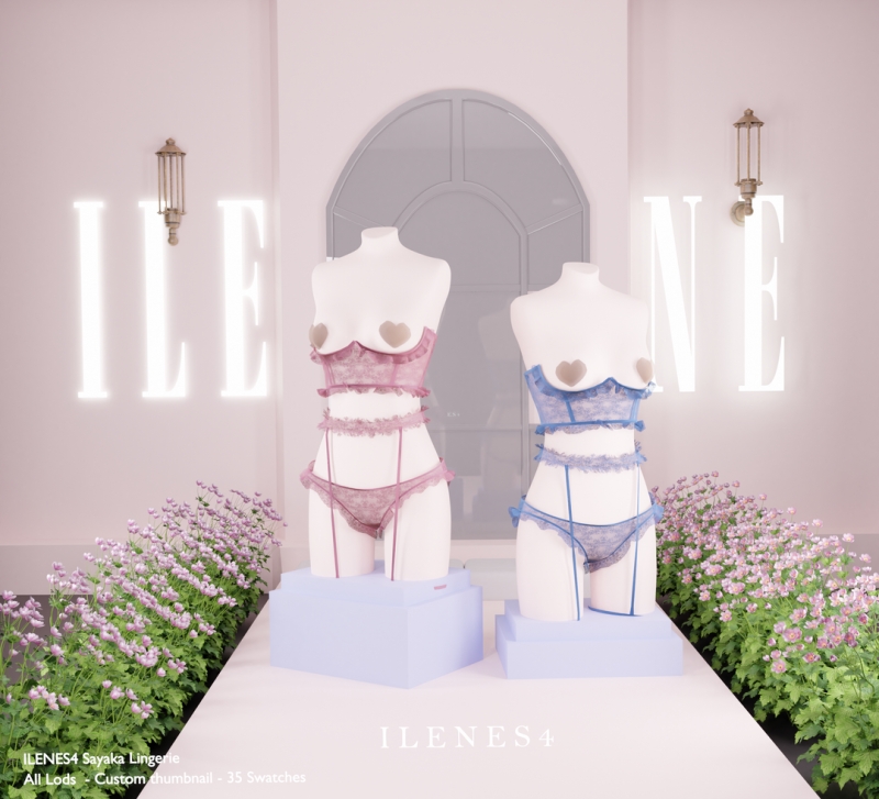 Alpha ILN Sayaka Lingerie by ilenes4 - The Sims 4 Custom Content