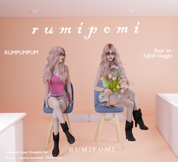 Alpha Rumpumpum_Evangeline Outfit Set by rumi_pomi - The Sims 4 Custom Content