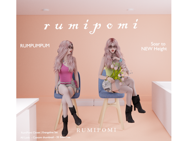 Alpha Rumpumpum_Evangeline Outfit Set - The Sims 4 Custom Content