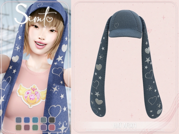 Alpha Hat AF001 by simtographies - The Sims 4 Custom Content
