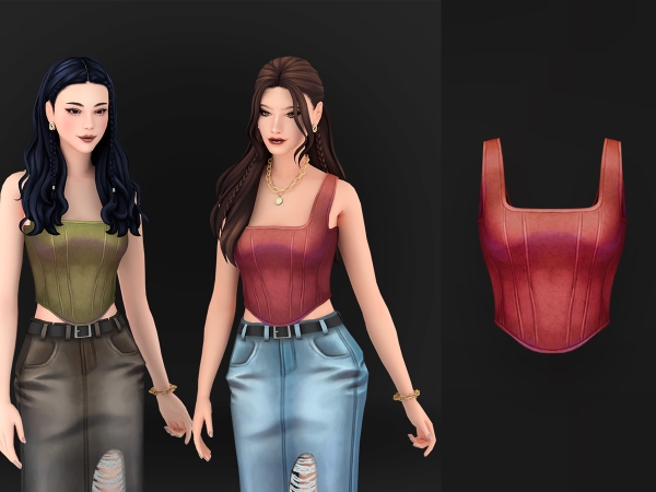 Maxis Match Adhara Top - The Sims 4 Custom Content
