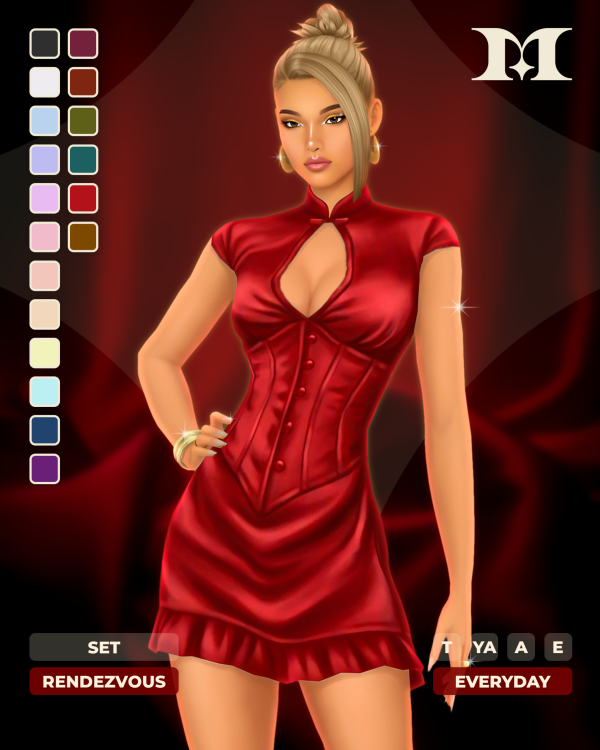 Maxis Match Rendezvous Dress by simsfinds - The Sims 4 Custom Content