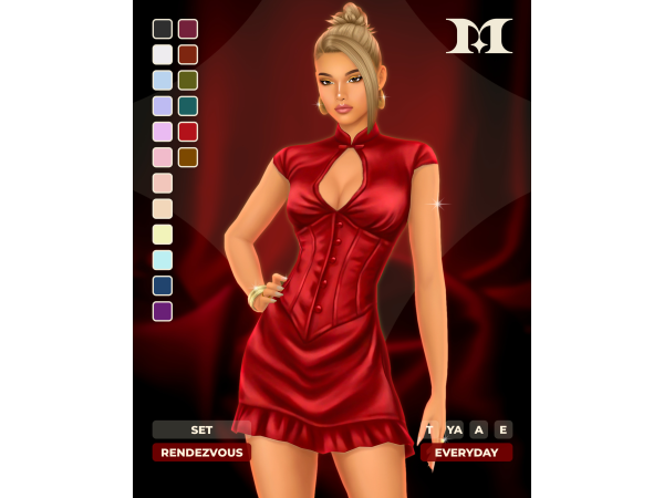 Sims 4 Rendezvous Dress by milliancc
