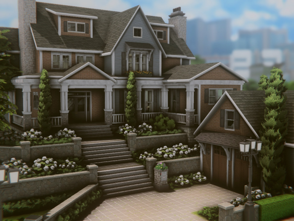 Maxis Match Family House with Nice Garden NO by plumbobkingdom - The Sims 4 Custom Content