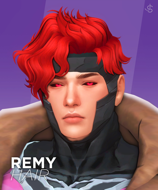 Maxis Match Remy LeBeau Hair by simsfinds - The Sims 4 Custom Content