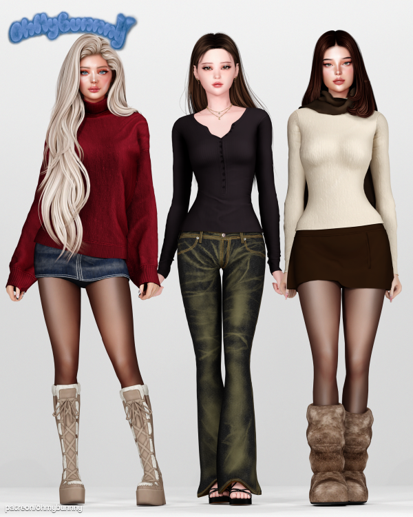 Alpha Autumn Leaves Collection by ohmybunnny2 - The Sims 4 Custom Content