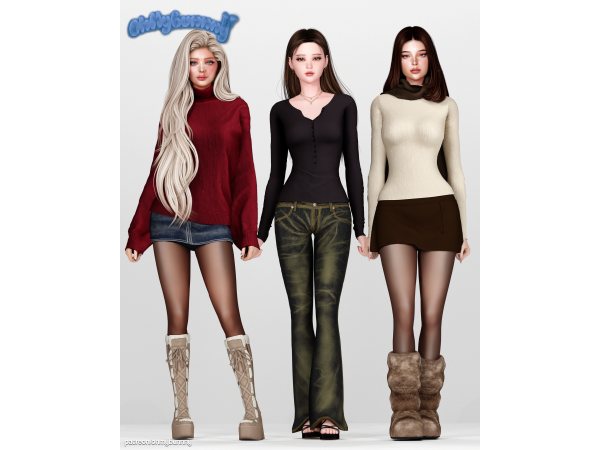 Alpha Autumn Leaves Collection - The Sims 4 Custom Content
