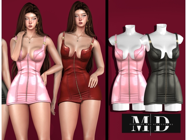 Alpha New Claudia tight mini dress - The Sims 4 Custom Content