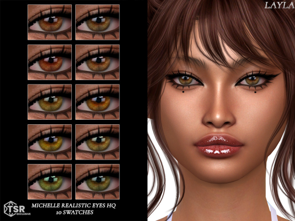 Alpha tsr Layla Michelle Realistic Eyes HQ - The Sims 4 Custom Content