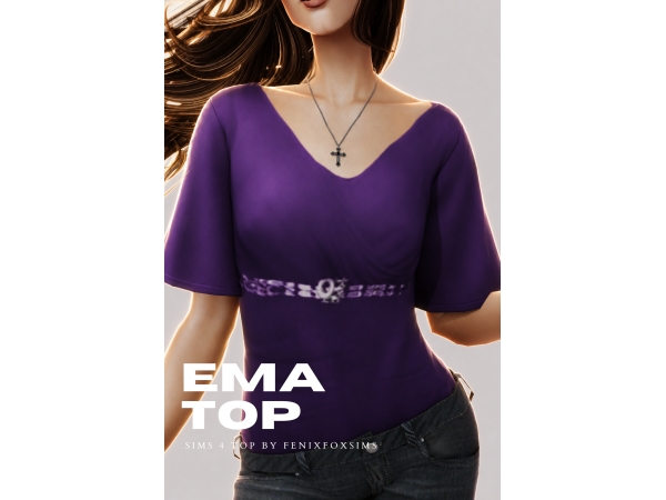 Mix Ema Top - The Sims 4 Custom Content