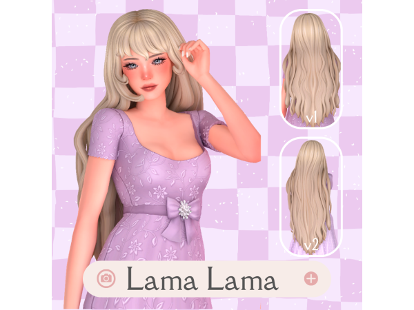Maxis Match Hair Amalthea by LamaLamaLove - The Sims 4 Custom Content