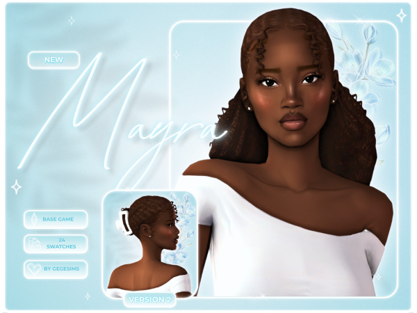 Maxis Match Mayra Hair by gegesims - The Sims 4 Custom Content
