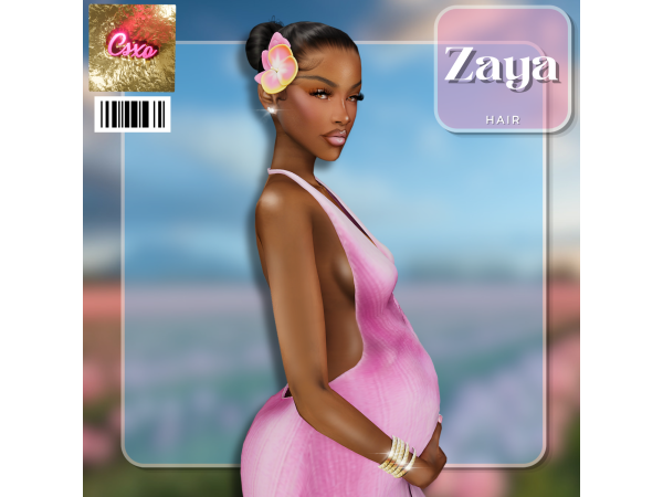Alpha Zaya Hair by cecesimsxo - The Sims 4 Custom Content