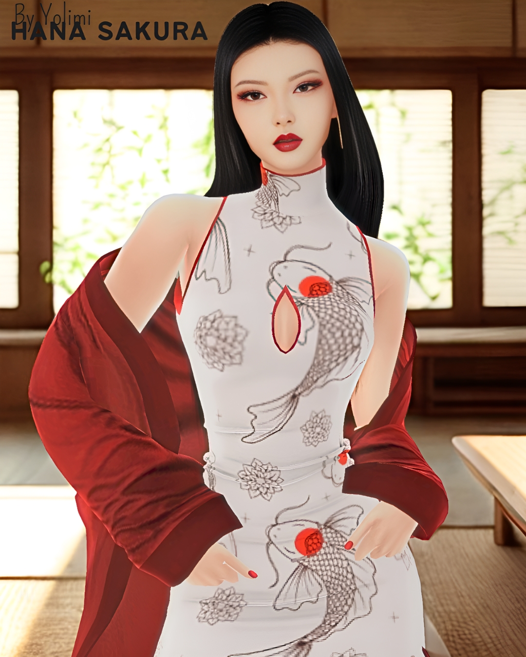Alpha Hana Sakura by yolimi - The Sims 4 Custom Content