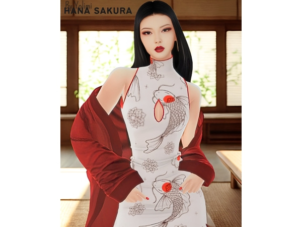 Alpha Hana Sakura by Yolimi - The Sims 4 Custom Content