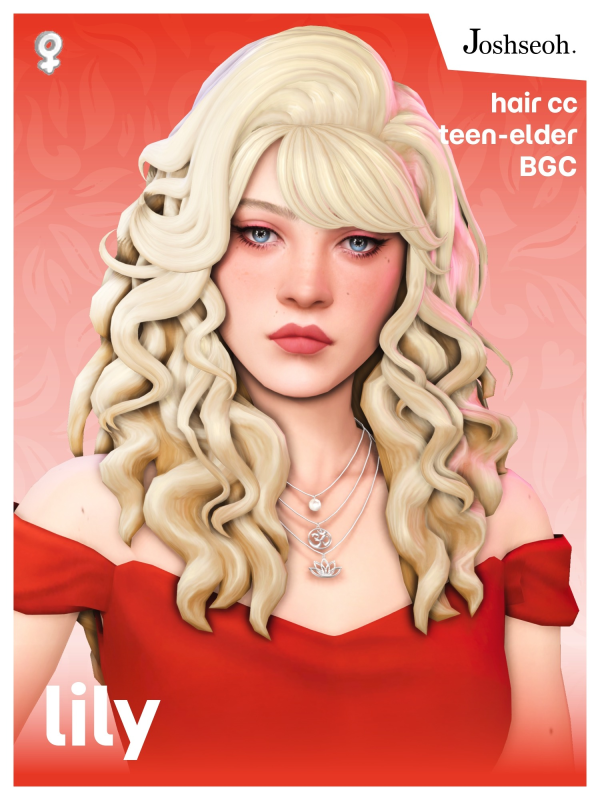 Maxis Match Lily Hair by simsfinds - The Sims 4 Custom Content