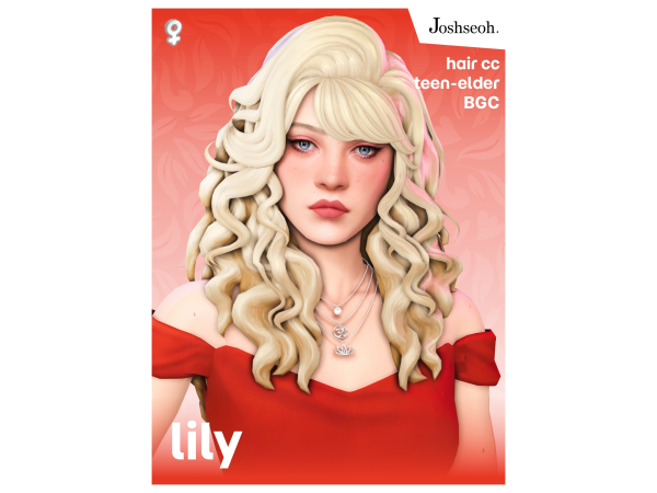 Maxis Match Lily Hair by jo_se_oh - The Sims 4 Custom Content