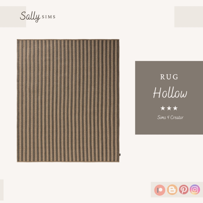 Alpha Rug HOLLOW by sally4sims - The Sims 4 Custom Content