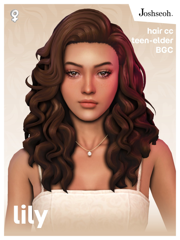 Maxis Match Lily Hair by simsfinds - The Sims 4 Custom Content