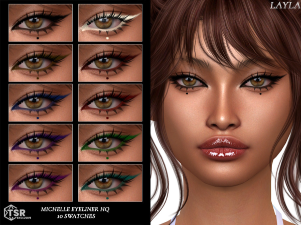 Alpha tsr Layla Michelle Eyeliner HQ by layla - The Sims 4 Custom Content