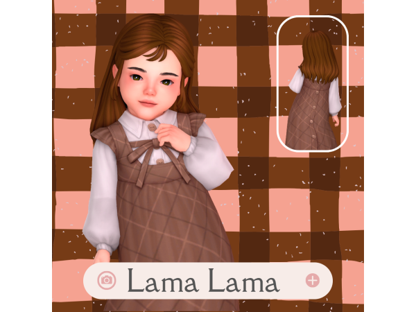 Maxis Match Hair Layla by LamaLamaLove - The Sims 4 Custom Content
