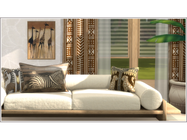 Mix Afrohemian Cushions Set (Part 2 and Part 1 ) - The Sims 4 Custom Content