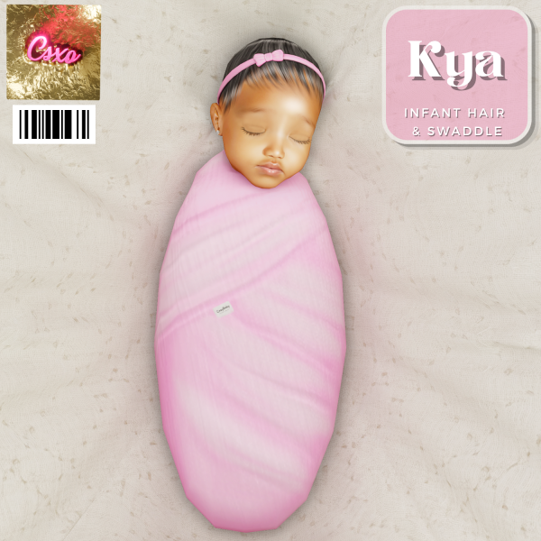 Alpha Kya Infant Hair Cozy Baby Co Swaddle by simsfinds - The Sims 4 Custom Content