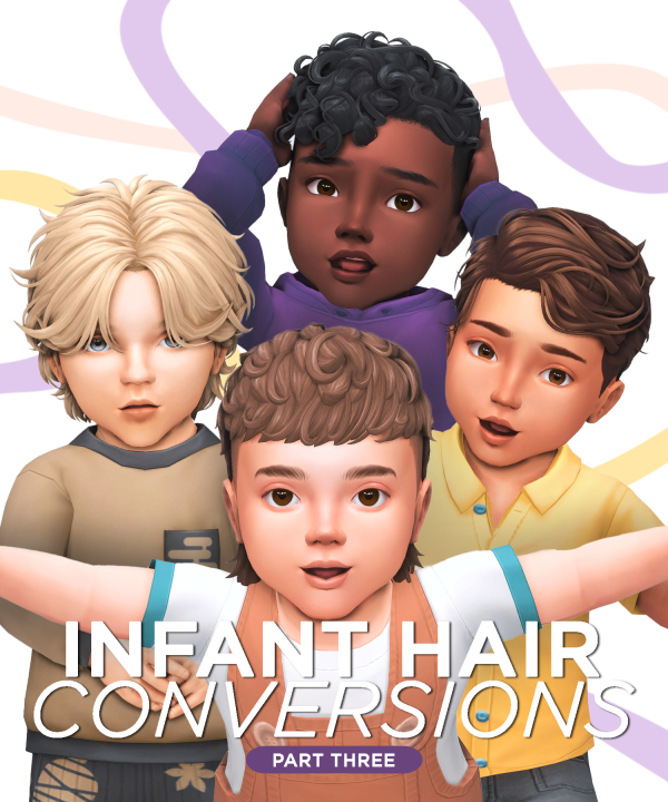 Maxis Match Infant Hair Conversions Pt3 by simsfinds - The Sims 4 Custom Content