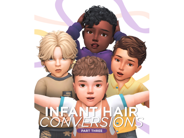 Maxis Match Infant Hair Conversions Pt3 by johnnysims - The Sims 4 Custom Content