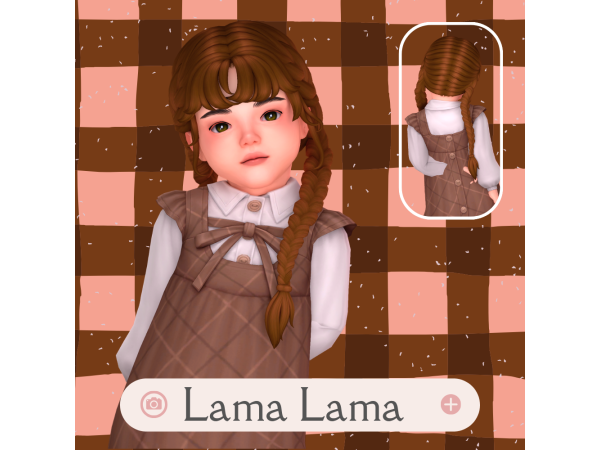 Maxis Match Hair Roberta by LamaLamaLove - The Sims 4 Custom Content