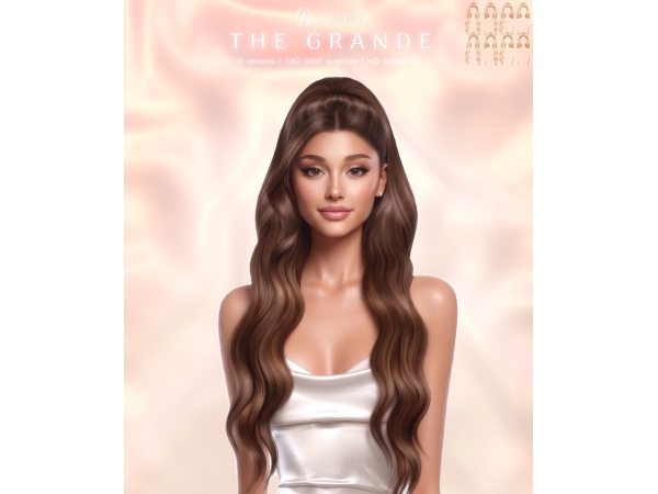Alpha The Grande Hairstyle - The Sims 4 Custom Content