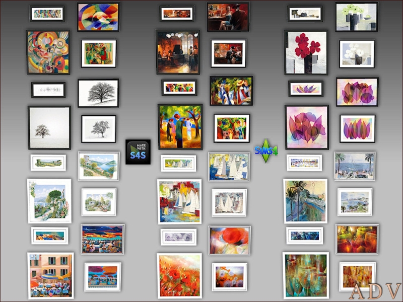 Alpha Painting sets by artedellavita_mabra - The Sims 4 Custom Content