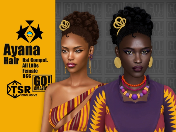 Maxis Match Ayana Hair - The Sims 4 Custom Content