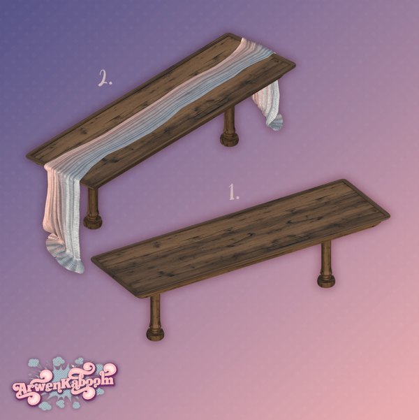 Alpha Perfect Night Dining Table by arwenkaboom - The Sims 4 Custom Content